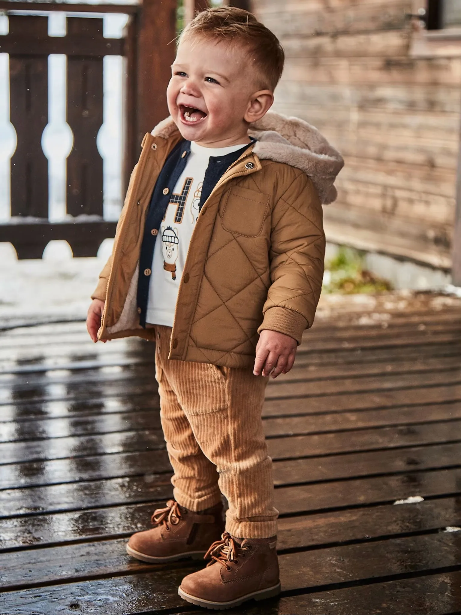 Βρεφικό παντελόνι κοτλέ jogger 14-02542-076 | 14-02542-076