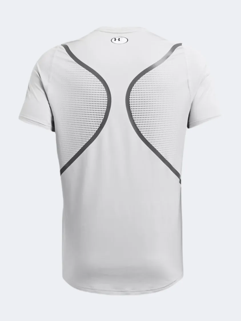 1383320-011 Ua Hg Armour Ftd Graphic Ss Gry Cstlrk