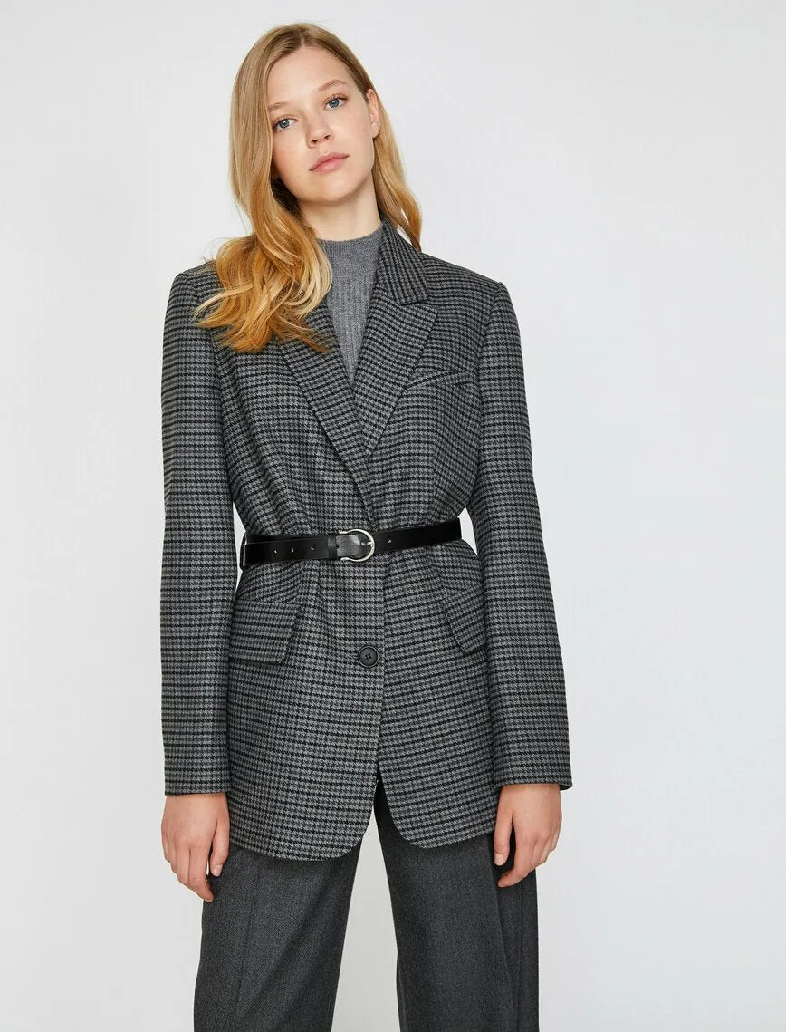 14976 Grey-Black Check Jacket