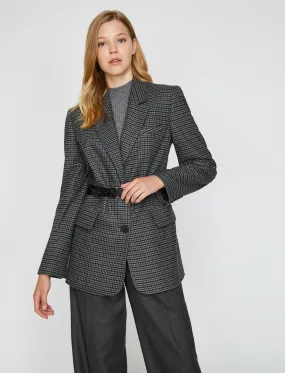 14976 Grey-Black Check Jacket