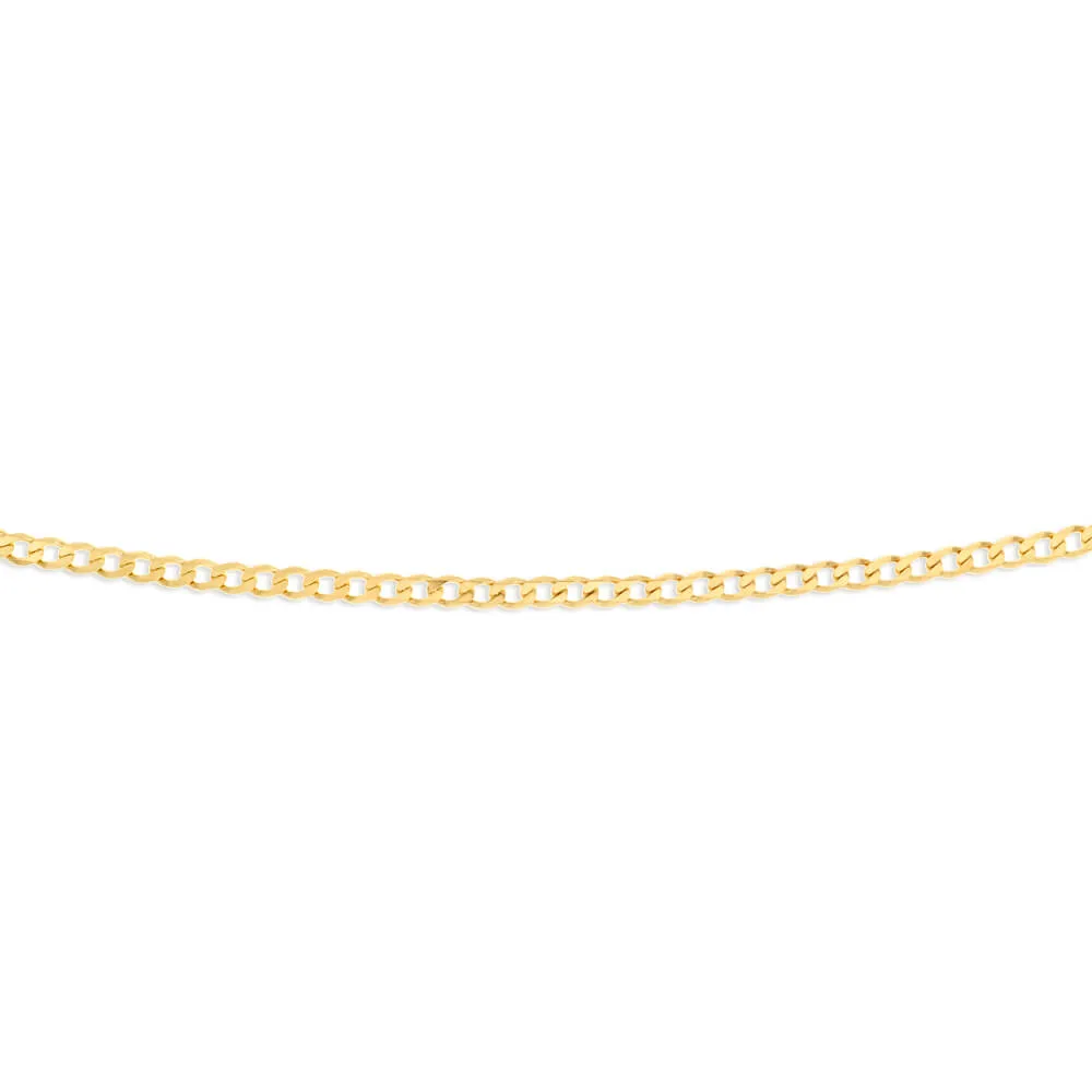 9ct Yellow Solid Gold 55cm  "Cronos" Curb Chain
