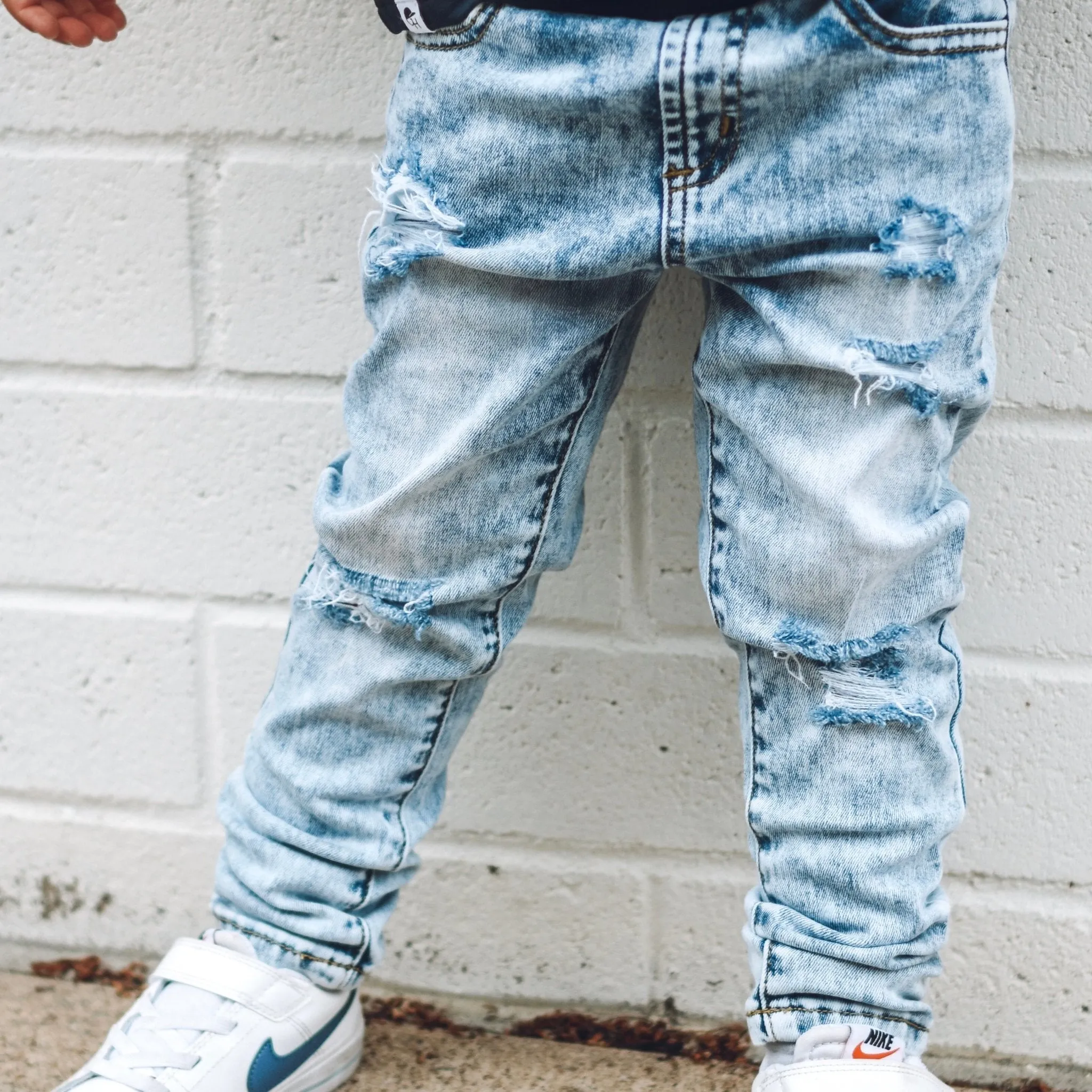 Acid Wash Blue Denim Pants