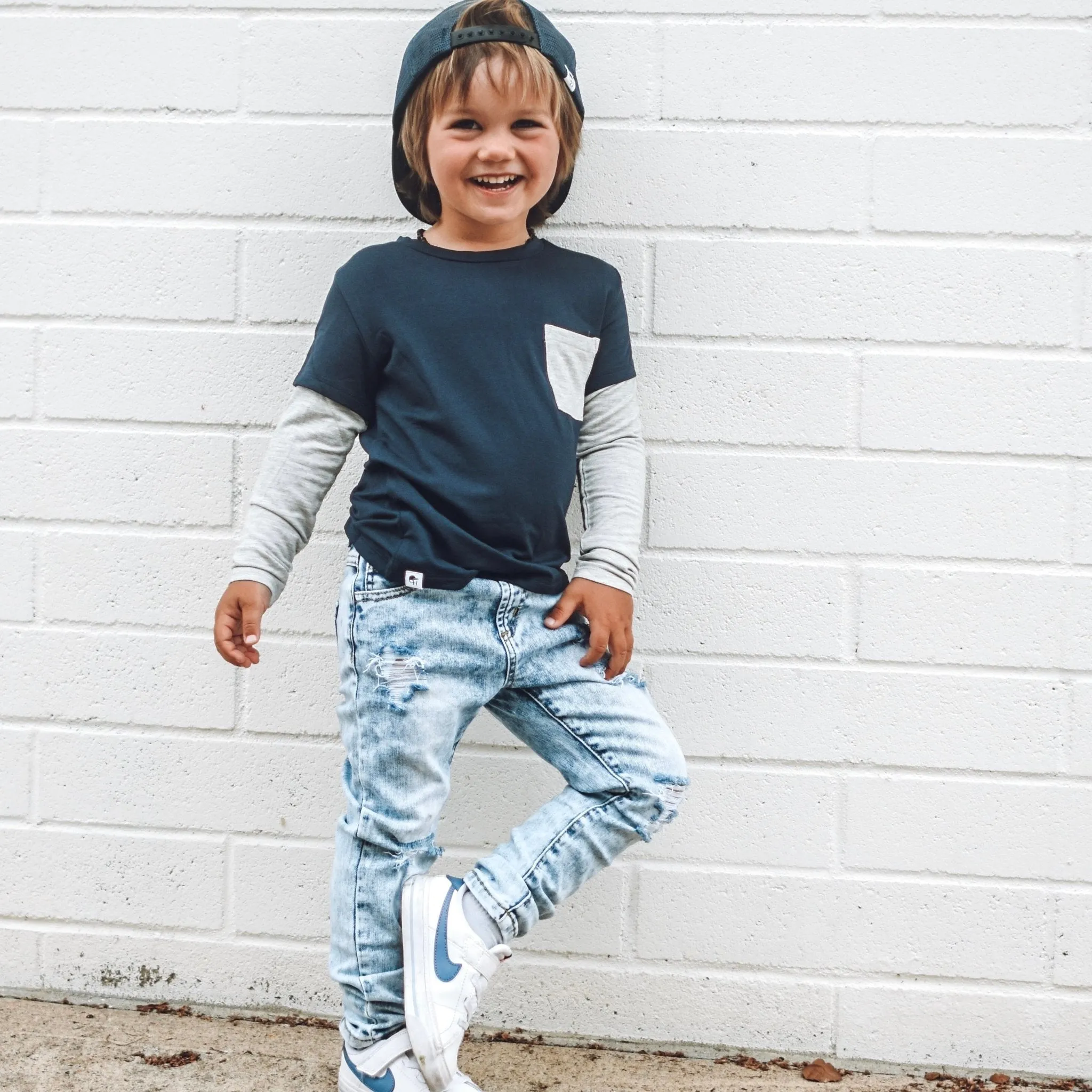 Acid Wash Blue Denim Pants