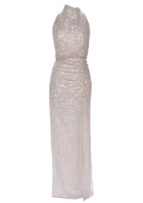 Alana High-Neck Open Back Maxi Dress