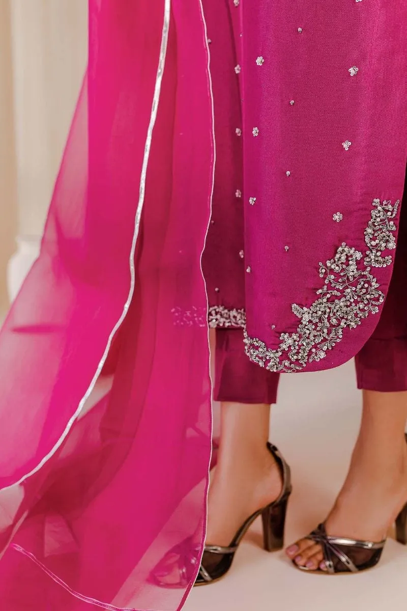 Allure by Ih - ROSETTE - Katan Silk - Pink - 3 Piece