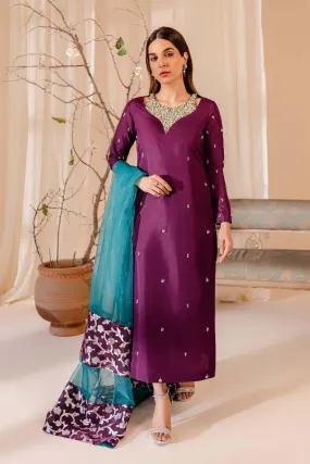 Allure by Ih - TWILIGHT - Katan Silk - Purple - 3 Piece
