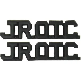 Army Junior ROTC Collar Device - JROTC Cut Out Letters - black metal