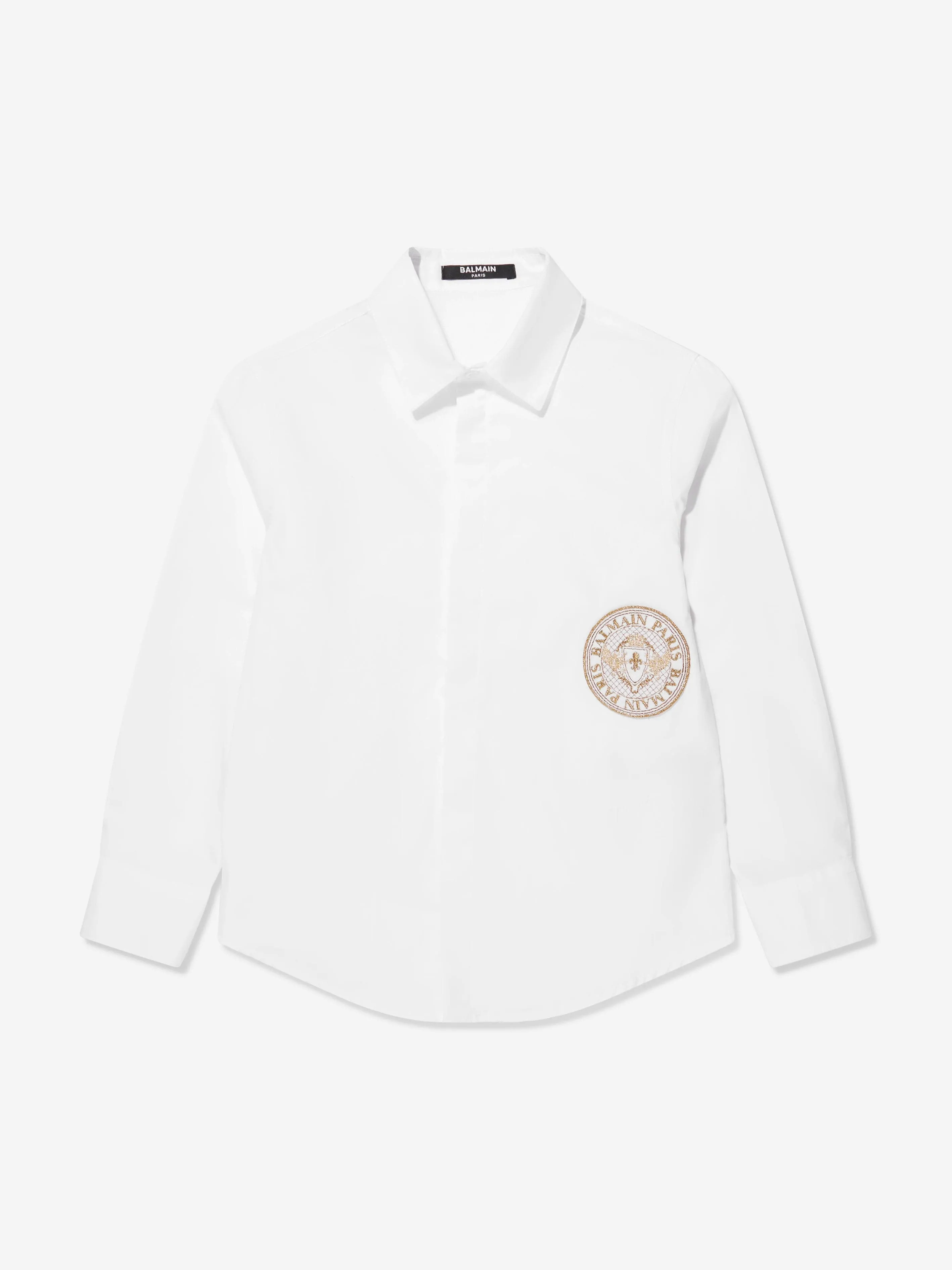 Balmain Boys Logo Shirt in White