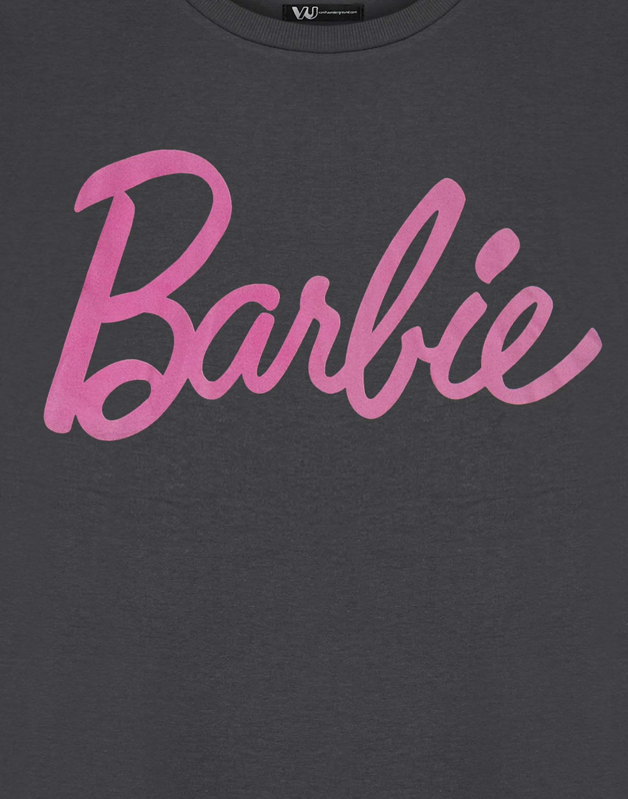 Barbie Logo Womens Grey Short Sleeved T-Shirt Dress