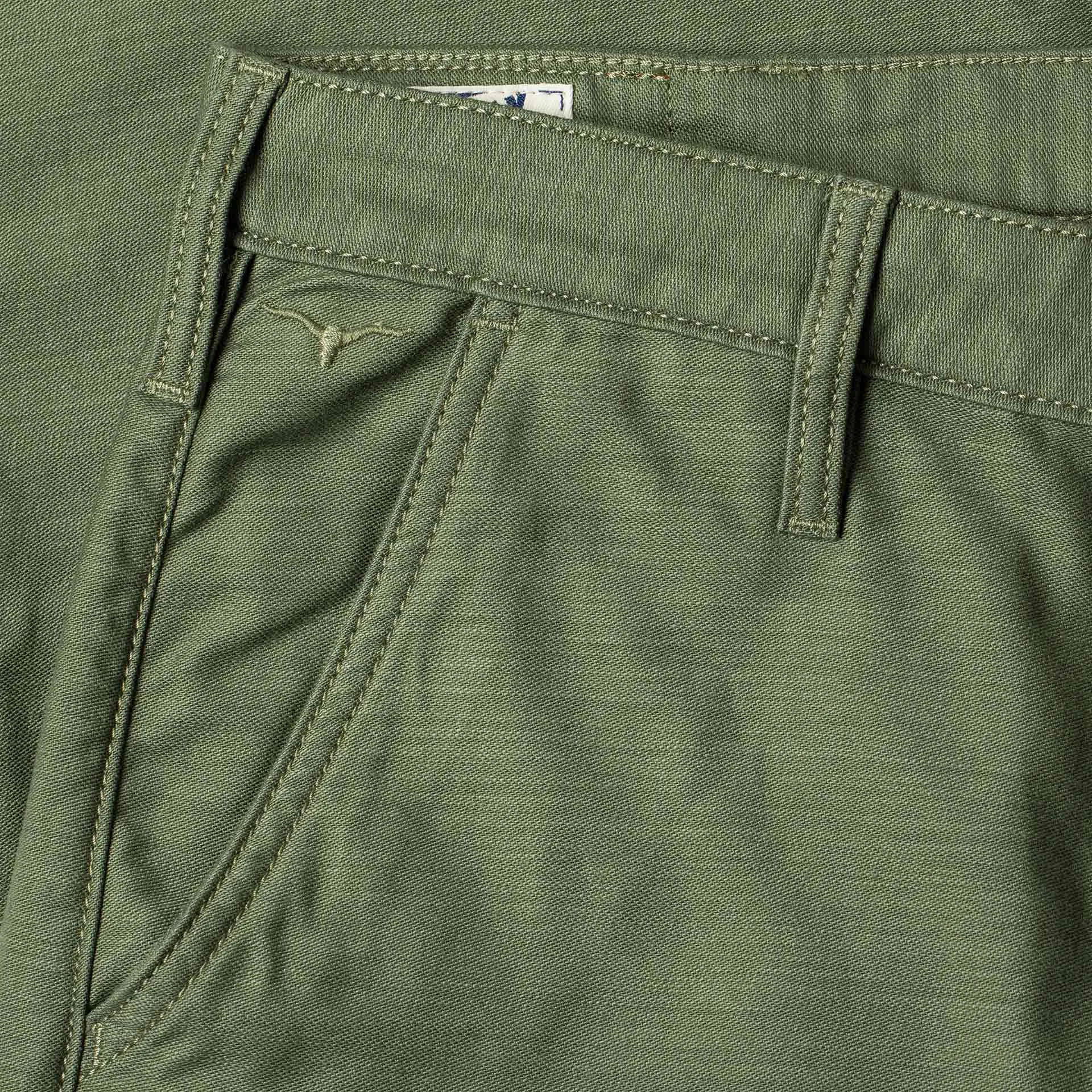 BC-03 STRAIGHT CHINO 10 oz. army green military twill (lot 2024)