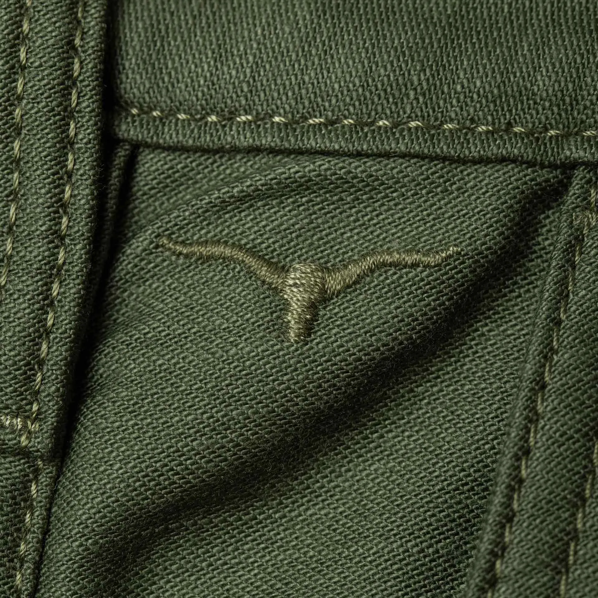BC-03 STRAIGHT CHINO 10 oz. army green military twill (lot 2024)