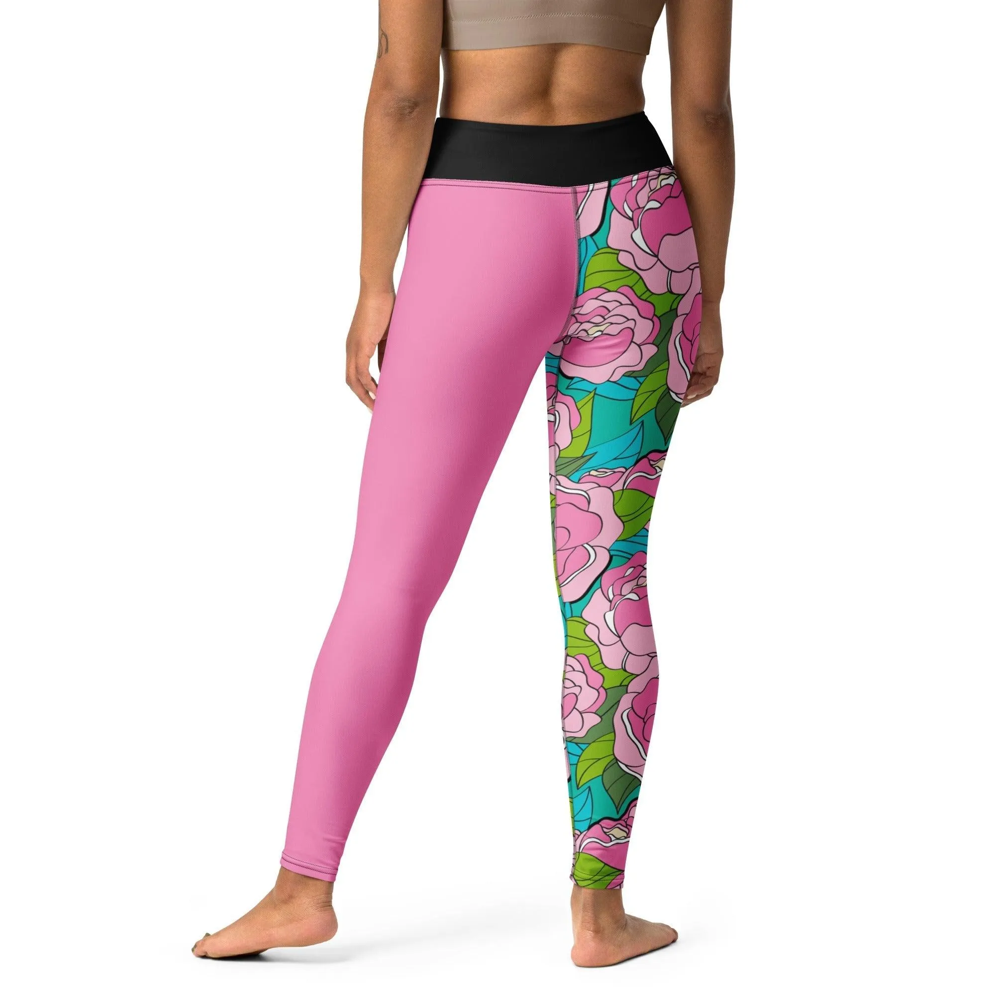 BE MY ONLY pink turquoise - Yoga Leggings