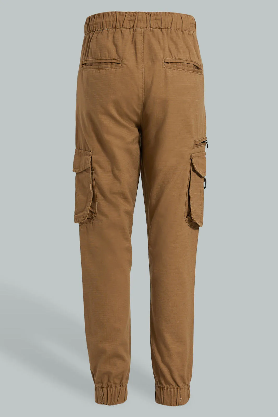 Beige Cargo Joggers