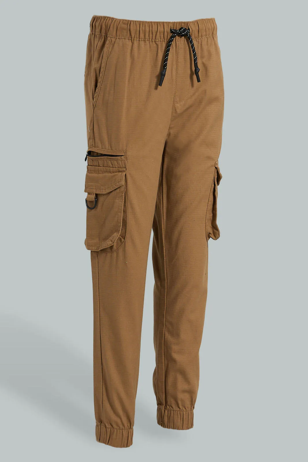 Beige Cargo Joggers