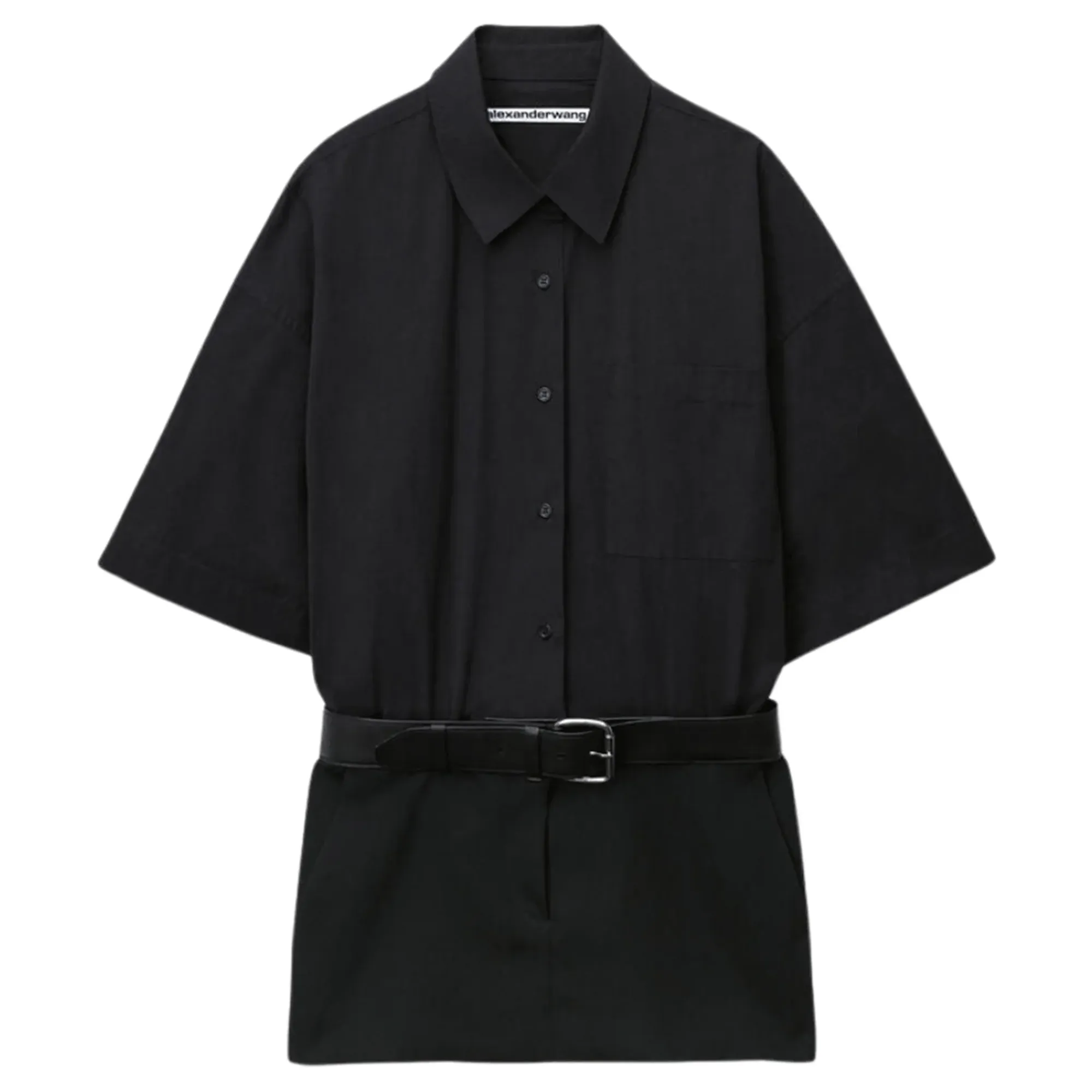 Belted Hybrid Mini Shirtdress