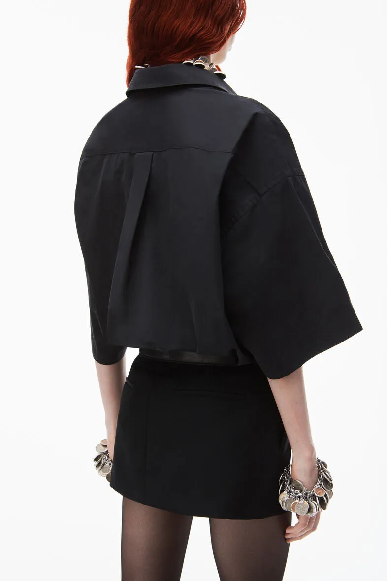 Belted Hybrid Mini Shirtdress