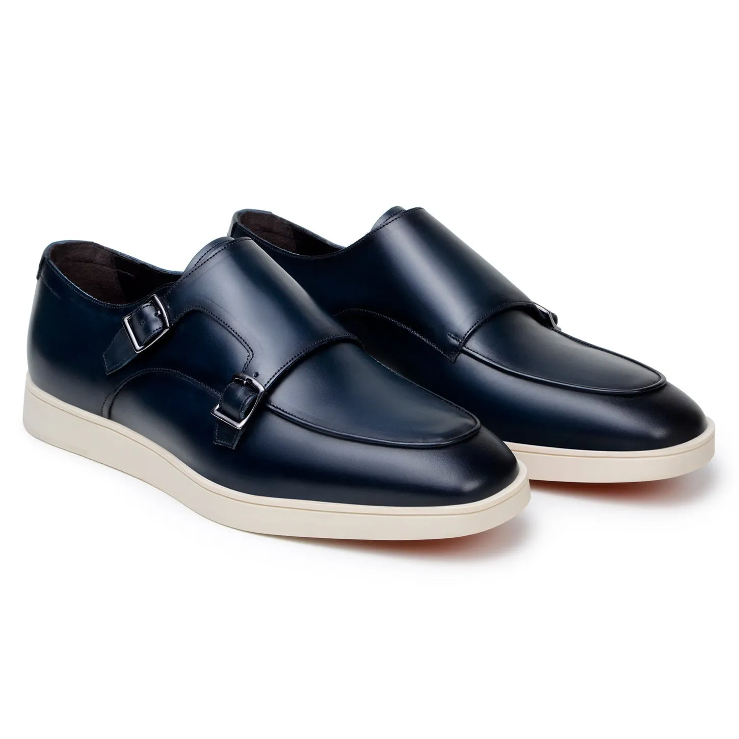 Belvedere Marcio in Navy Monk Strap Hybrid Dress Shoe