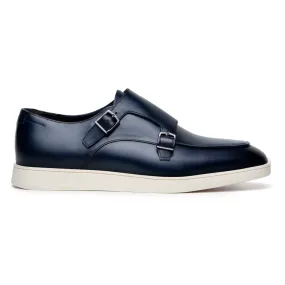 Belvedere Marcio in Navy Monk Strap Hybrid Dress Shoe