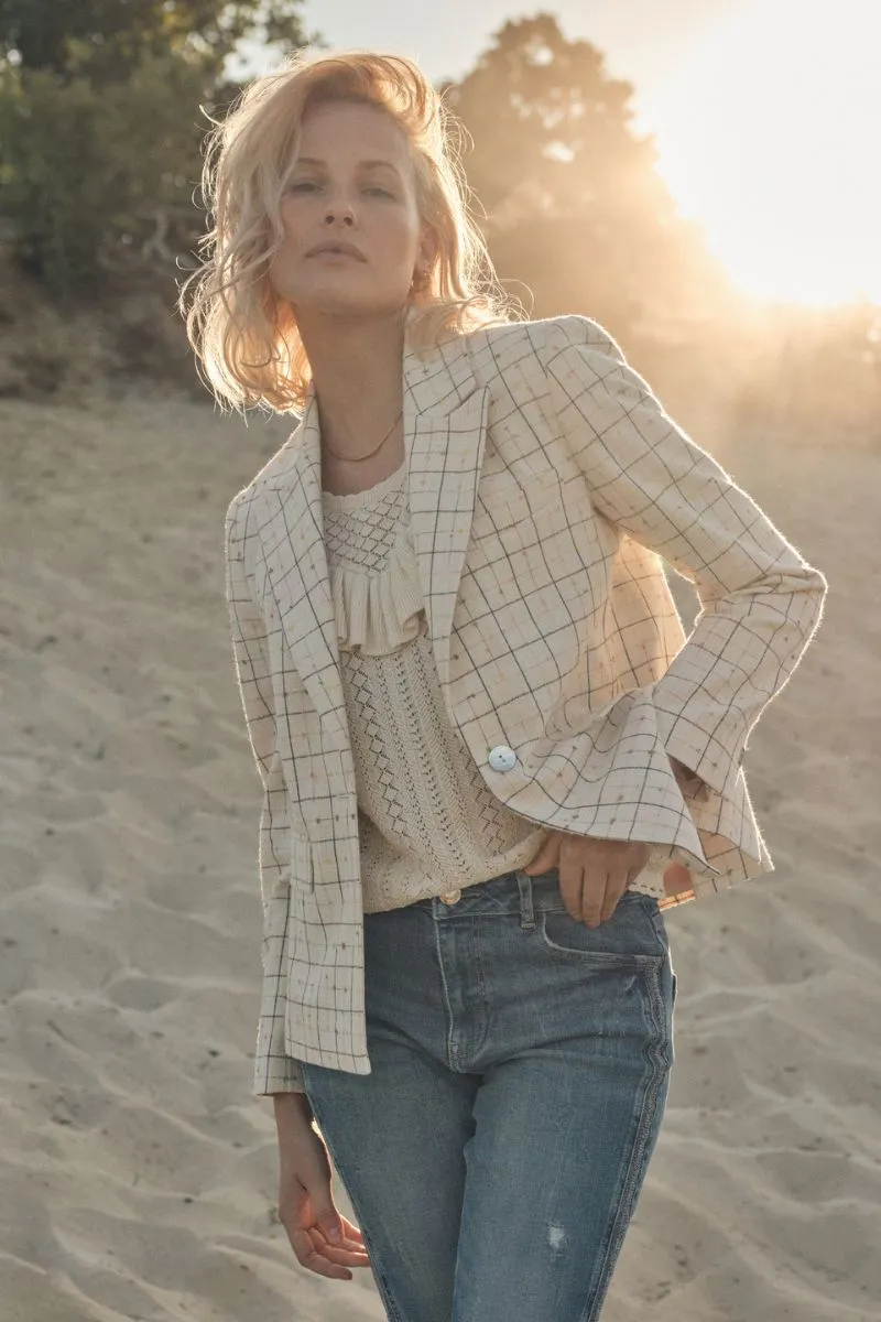Betti Lupe Blazer | Ecru | Blazer fra Mos Mosh