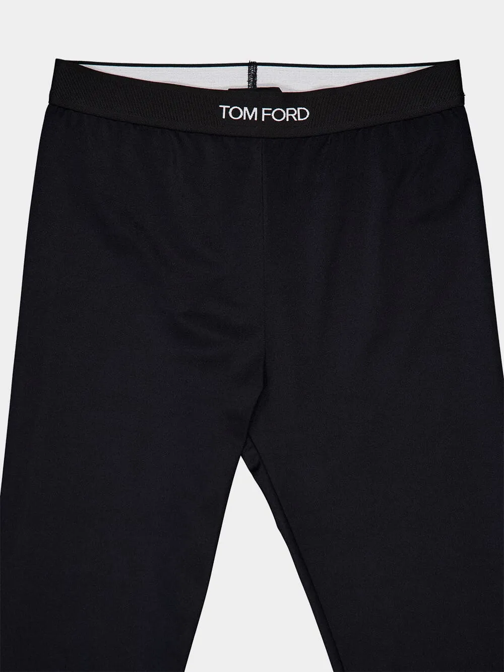 Black Lustrous Jersey Signature Leggings