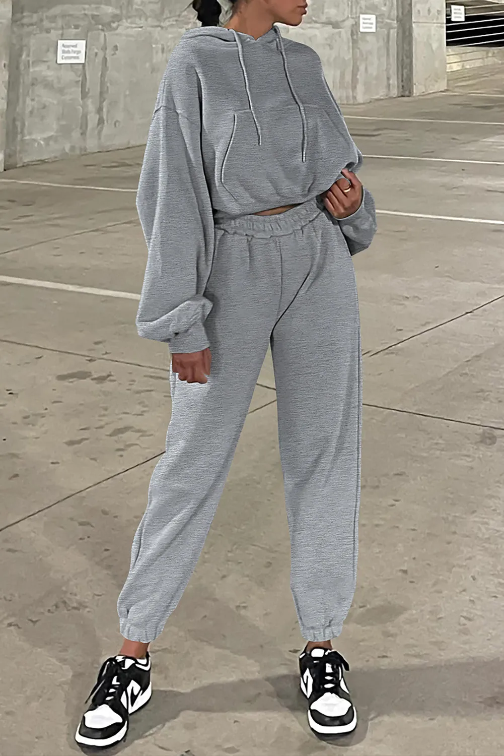 Blue Waffle Knit Lounge Set