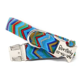 Blue Zig Zag Collar