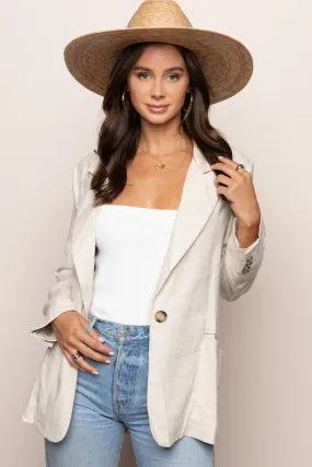 Boyfriend Blazer in Oatmeal