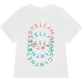 Boys White Organic Cotton Logo T-Shirt