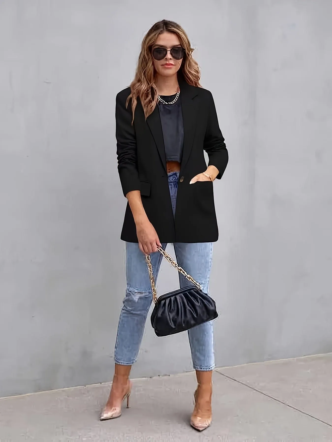 Button Front Blazer