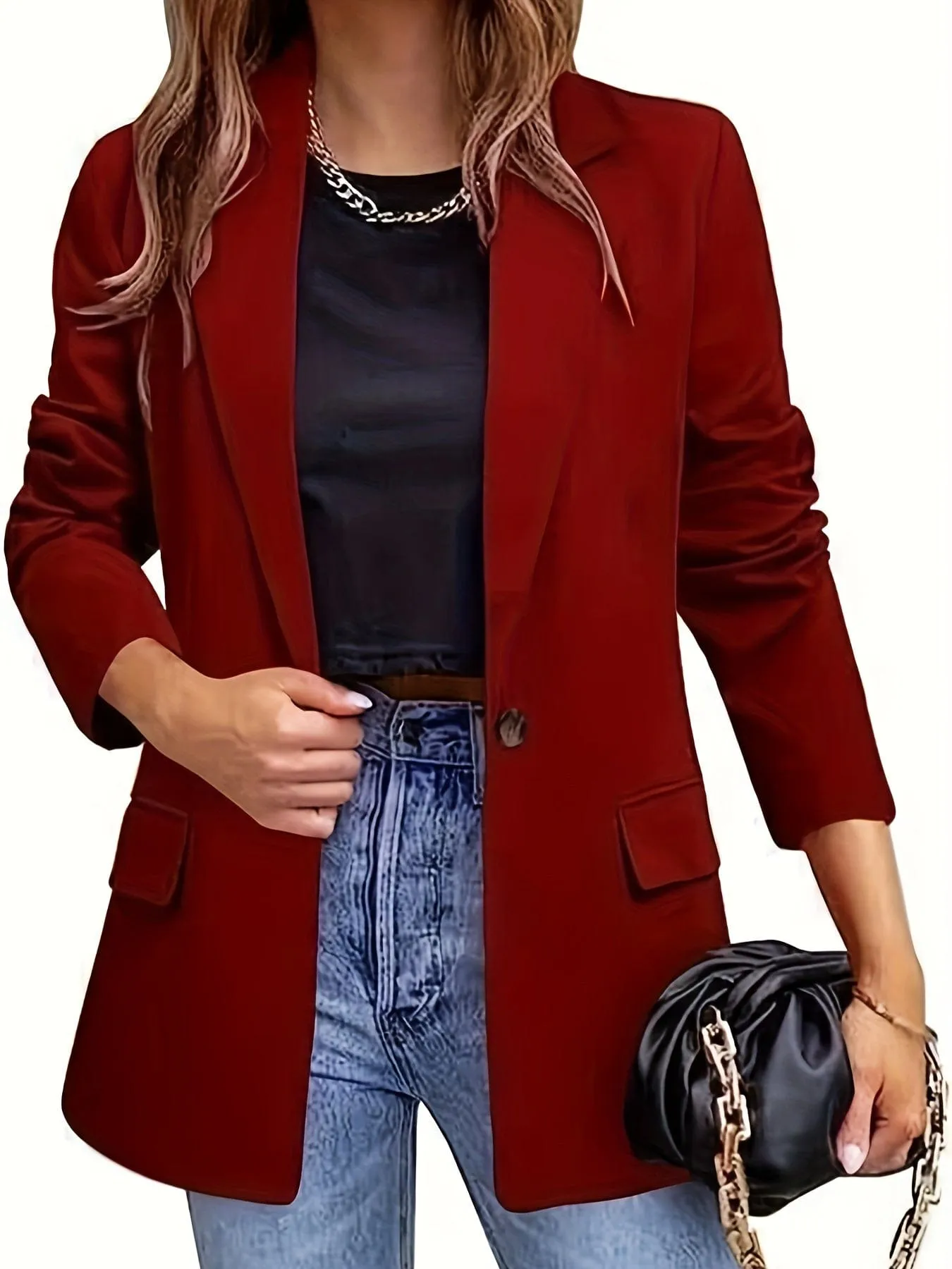 Button Front Blazer
