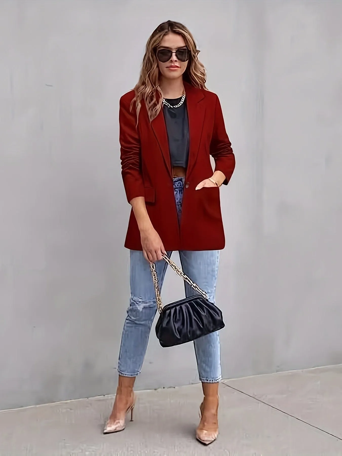 Button Front Blazer