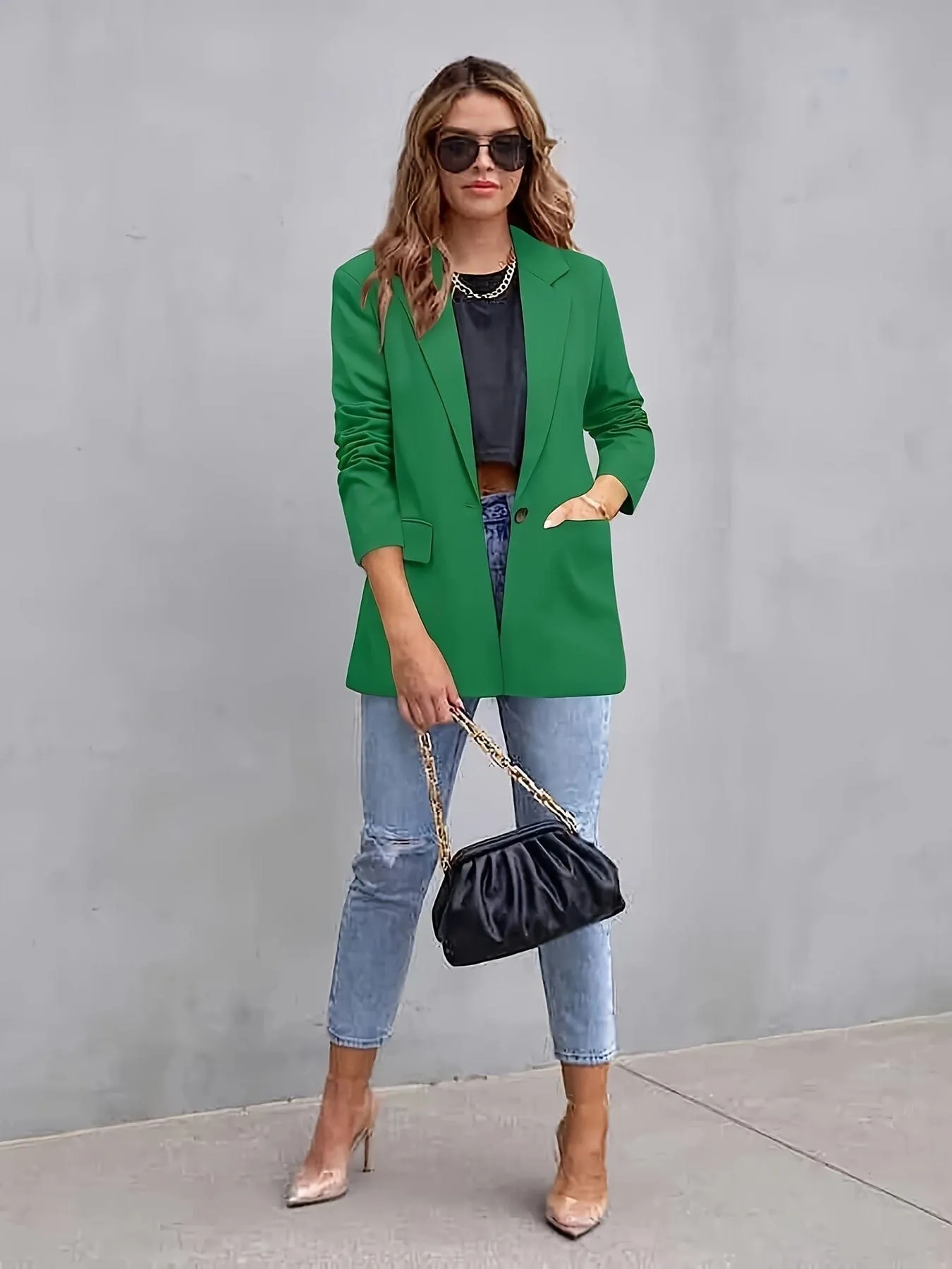 Button Front Blazer