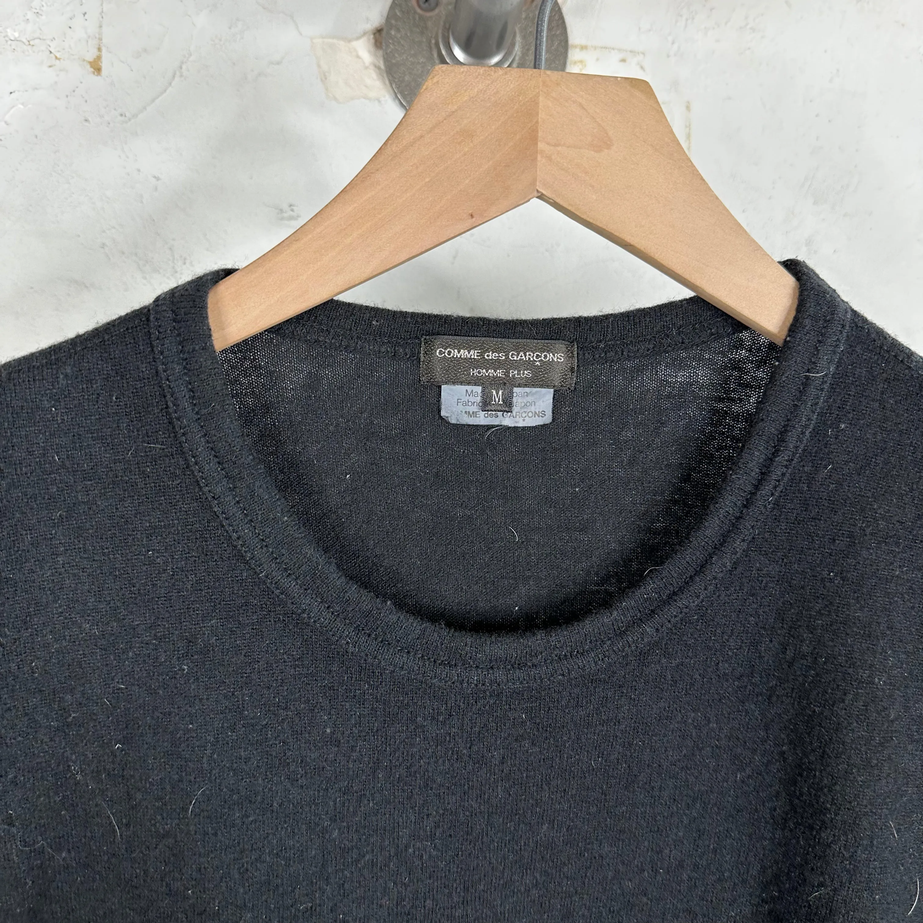 CDG Wool Hybrid Zipper Long Shirt