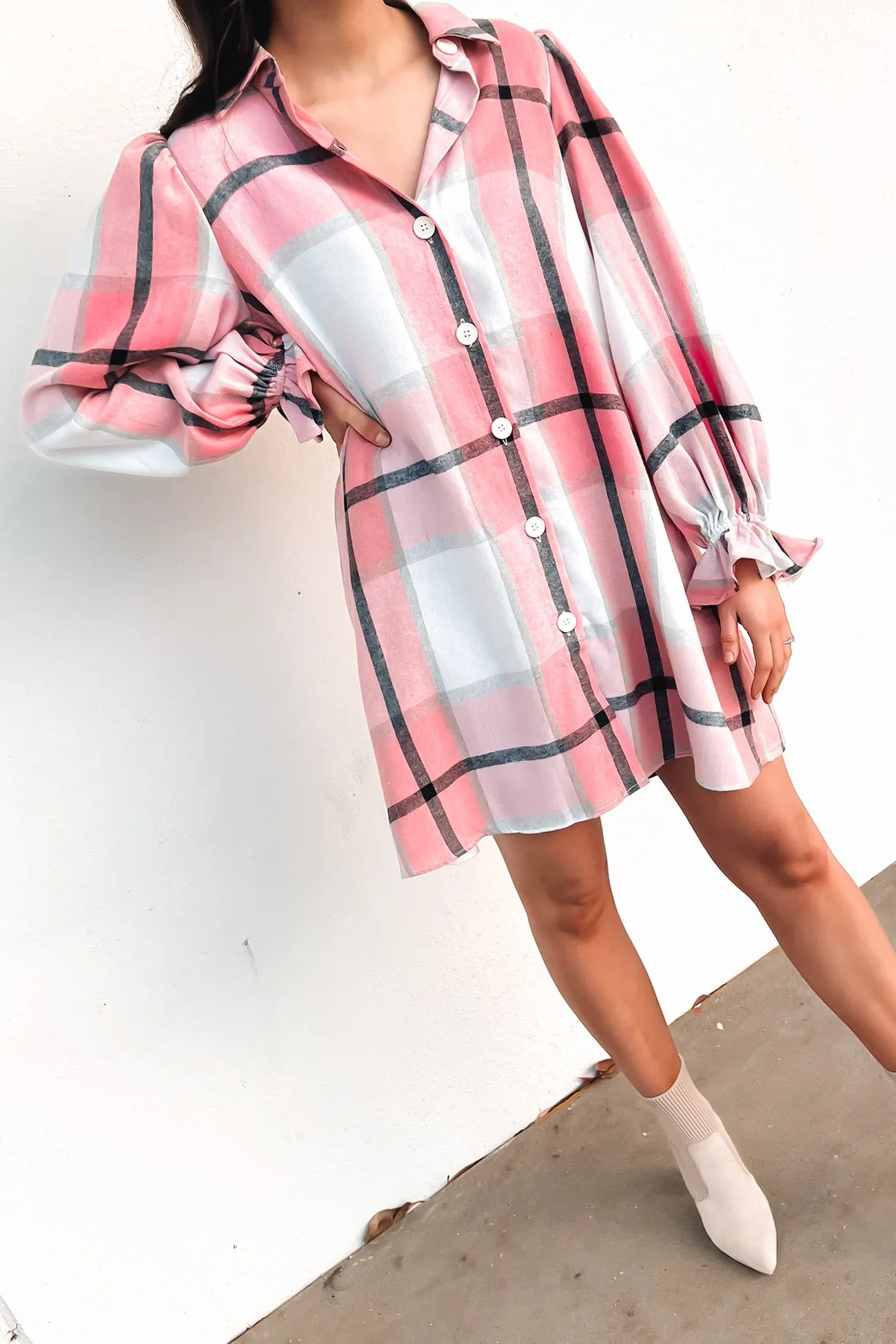 Ciara Shirt Dress Pink
