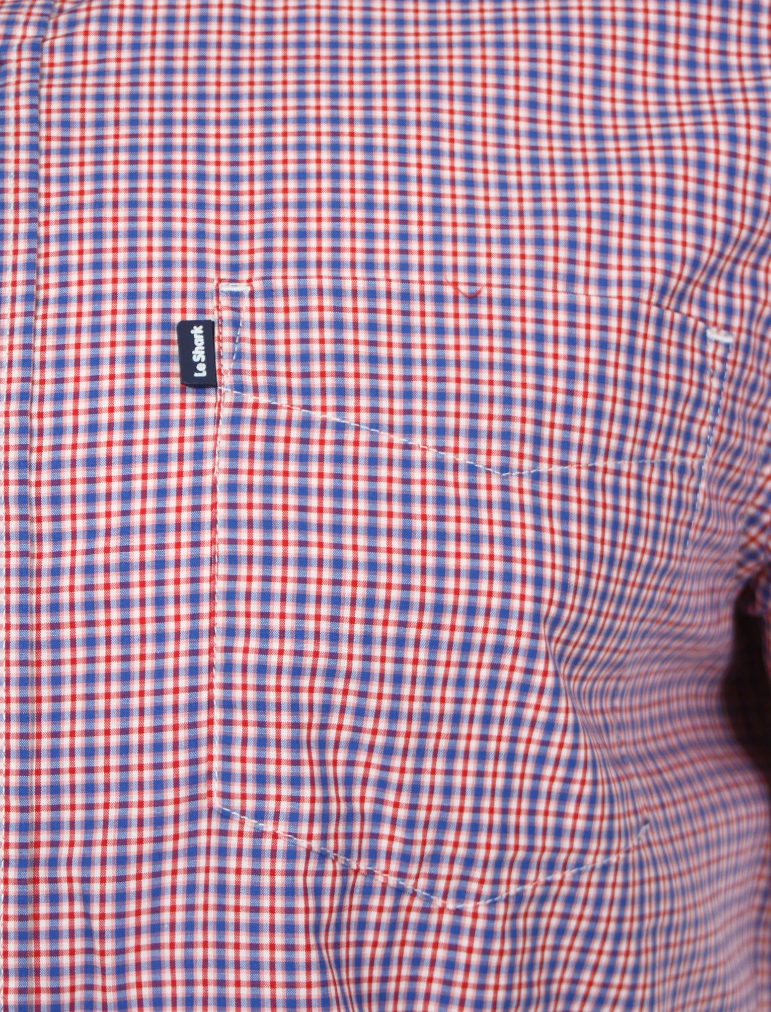 Cicero Gingham Shirt in Tokyo Red - Le Shark