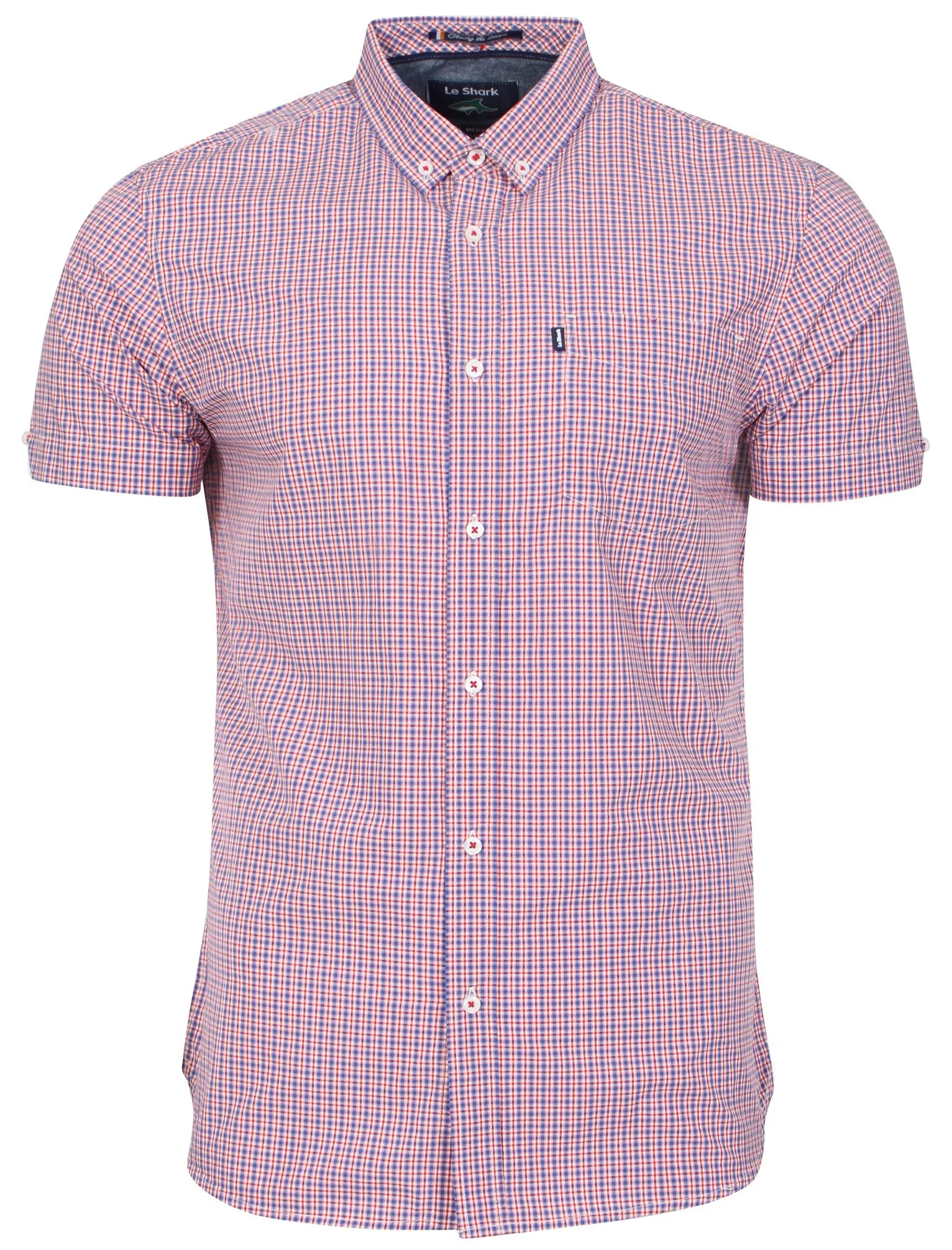 Cicero Gingham Shirt in Tokyo Red - Le Shark