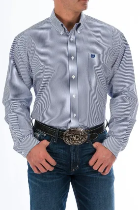 CINCH ROYAL BLUE STRIPE BUTTON-DOWN SHIRT