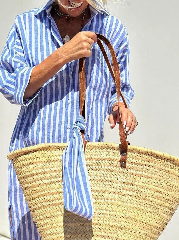 Colen - Classic Striped Shirt Dress
