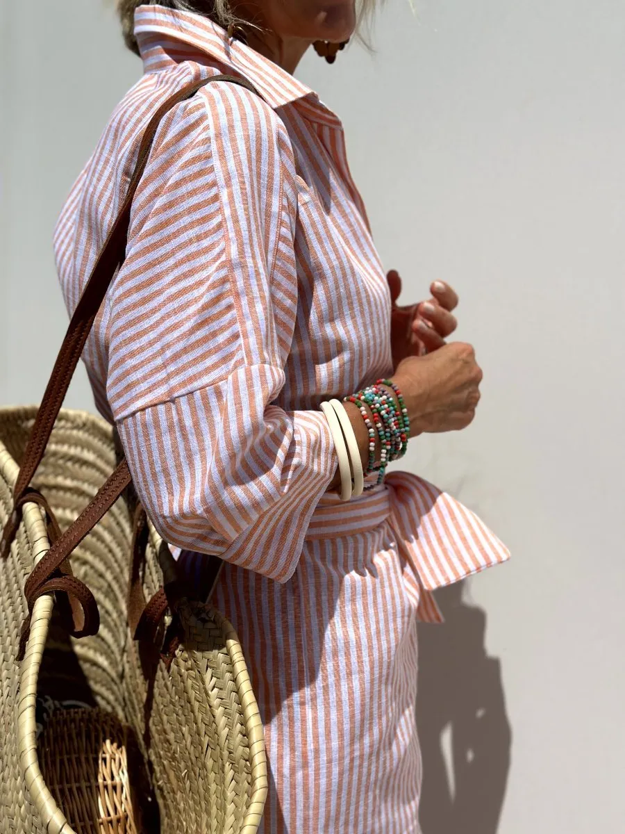 Colen - Classic Striped Shirt Dress