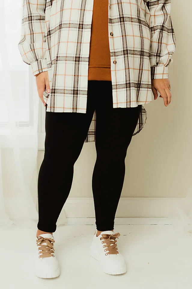 Curvy Solid Leggings
