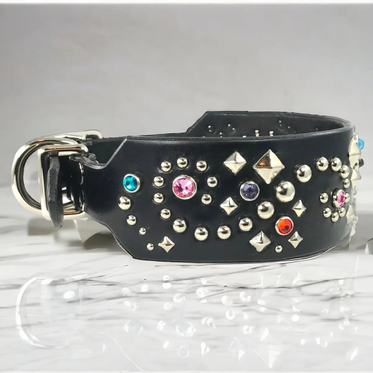 Custom Leather Dog Collar Stargazer Deluxe