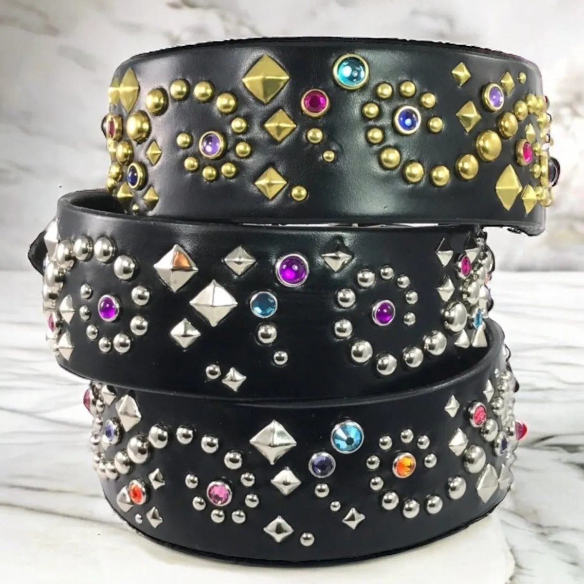 Custom Leather Dog Collar Stargazer Deluxe