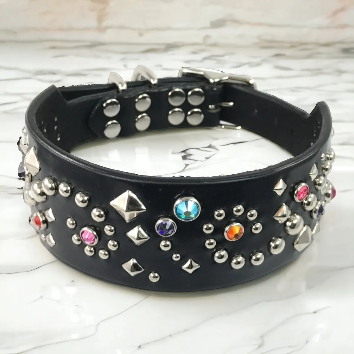 Custom Leather Dog Collar Stargazer Deluxe