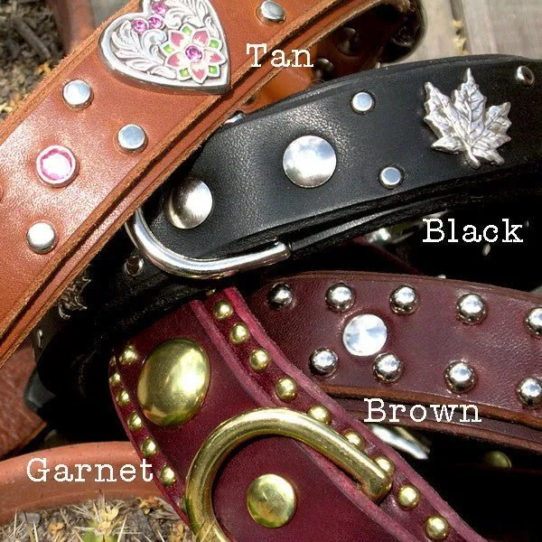 Custom Leather Dog Collar Stargazer Deluxe