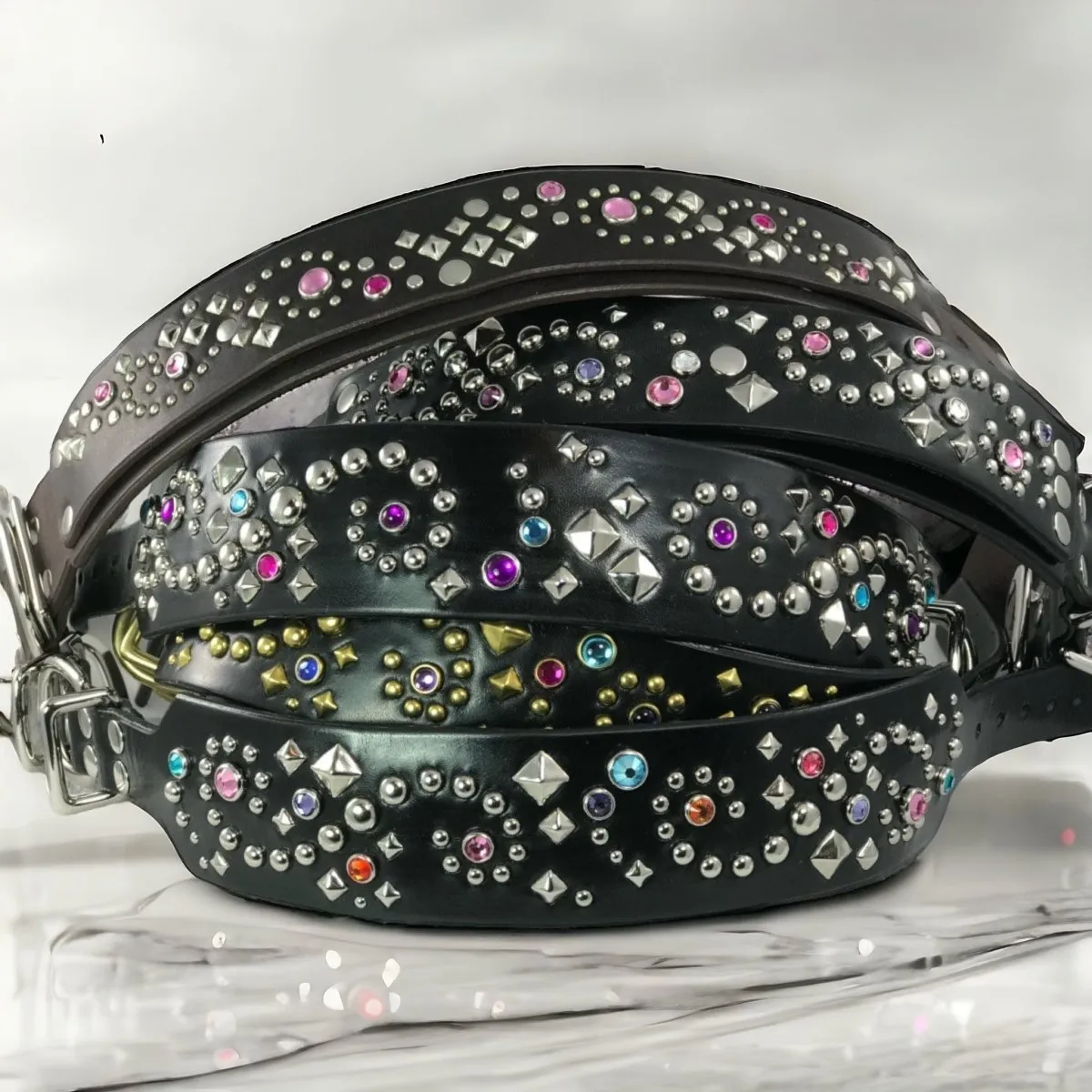 Custom Leather Dog Collar Stargazer Deluxe
