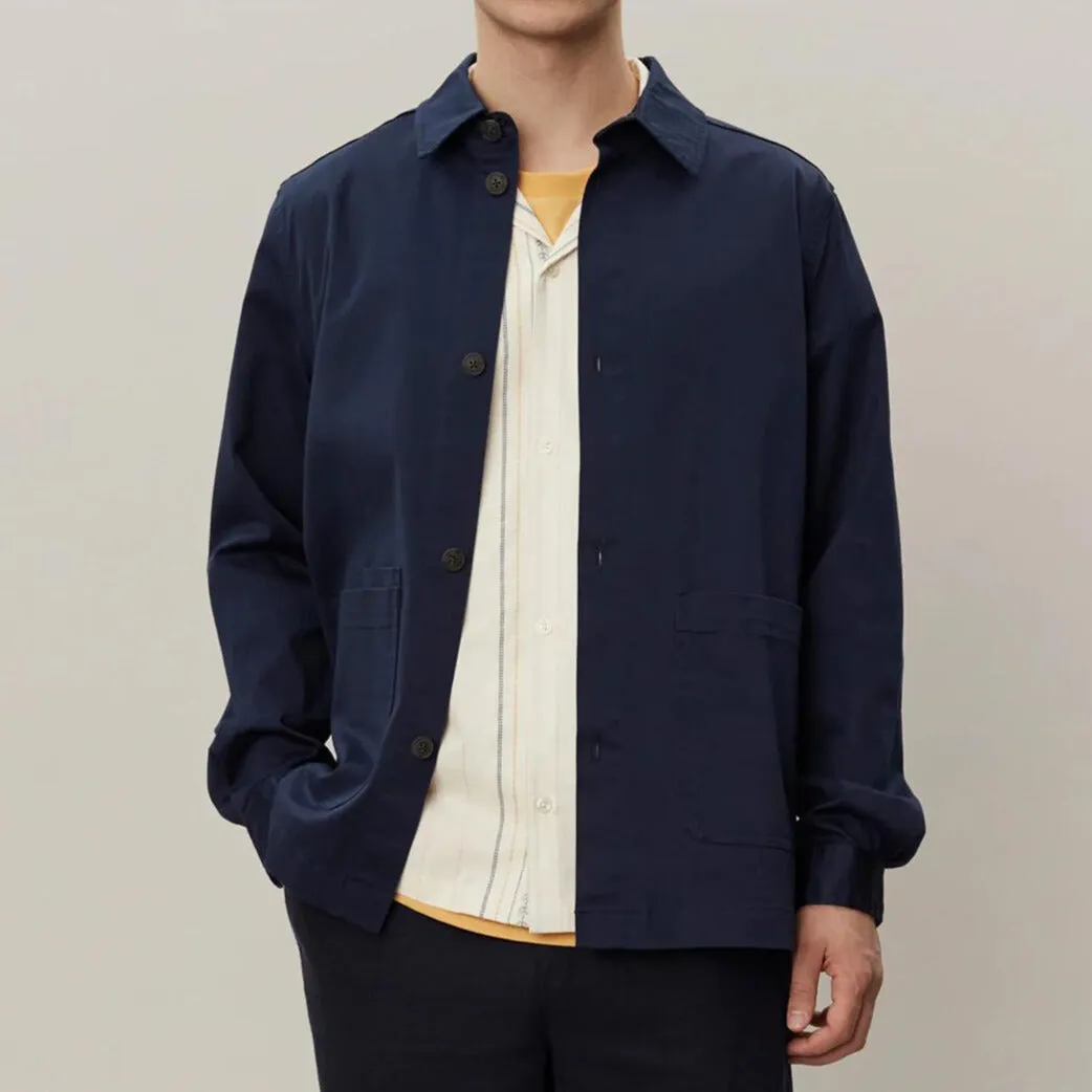 Dark Navy Langley Cotton Overshirt