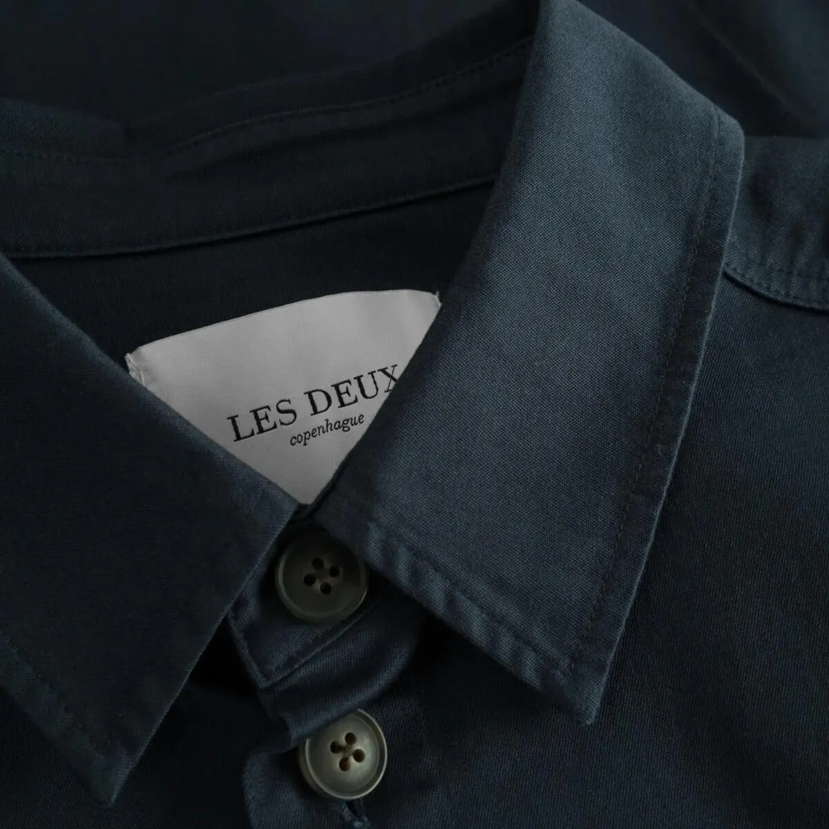 Dark Navy Langley Cotton Overshirt