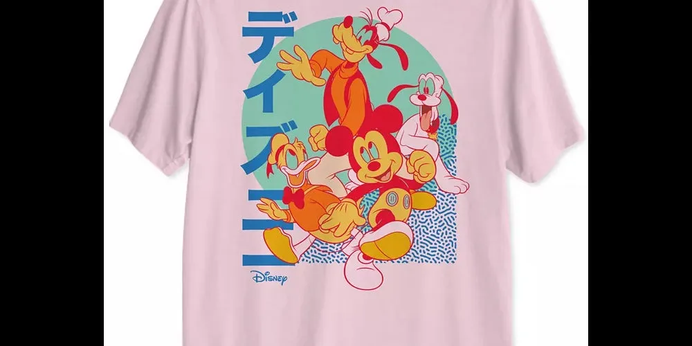 Disney "The Group" Graphic T-Shirt Dark Pink Size Medium