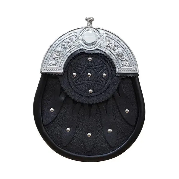 Dress Hunting Chrome Celtic Cantle Sporran