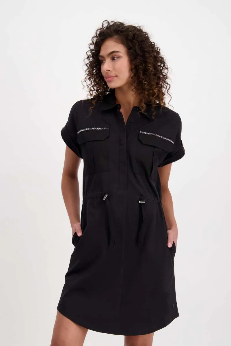 Dress Jersey Dress Midi in Black 407105MNR By Monari  - OUTLET SALE